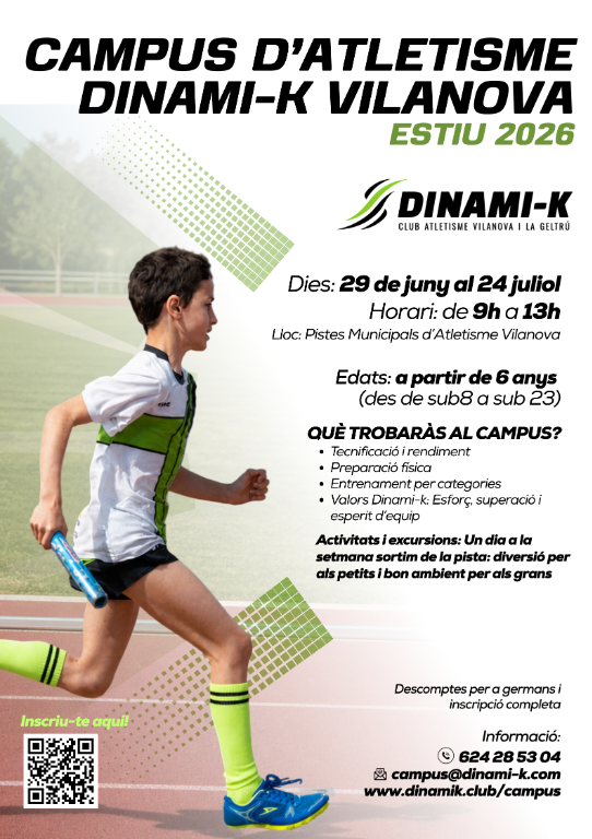 Campus d’Atletisme Dinami-K Vilanova - Estiu 2026