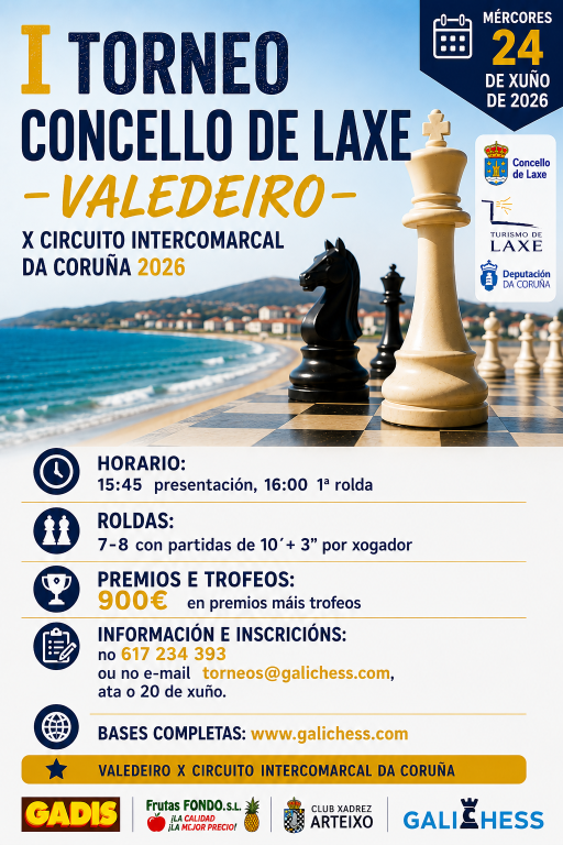 I Torneo de xadrez Concello de Laxe