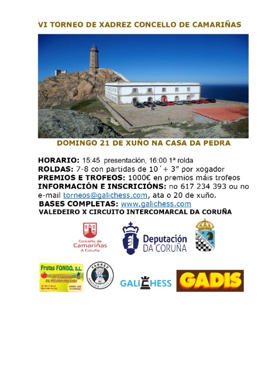 VI Torneo de xadrez Concello de Camariñas