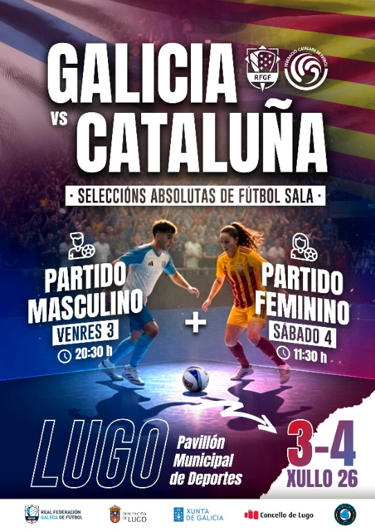 GALICIA vs CATALUÑA. Seleccións Absolutas de Fútbol Sala