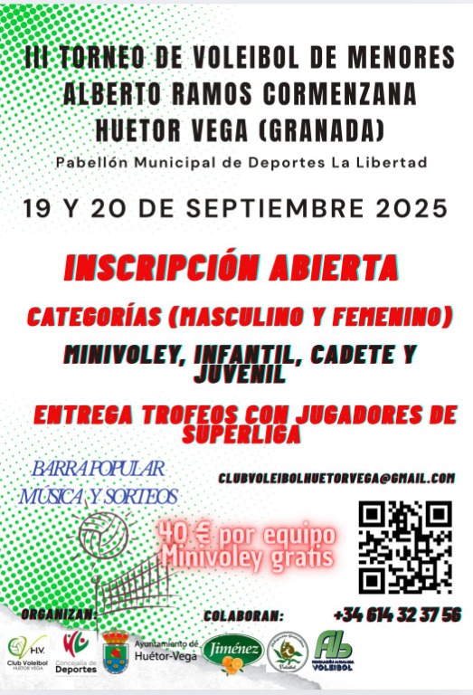 INSCRIPCIONES III TORNEO MENORES ALBERTO RAMOS CORMENZANA