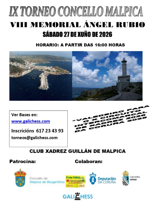 IX Torneo de xadrez Concello de Malpica